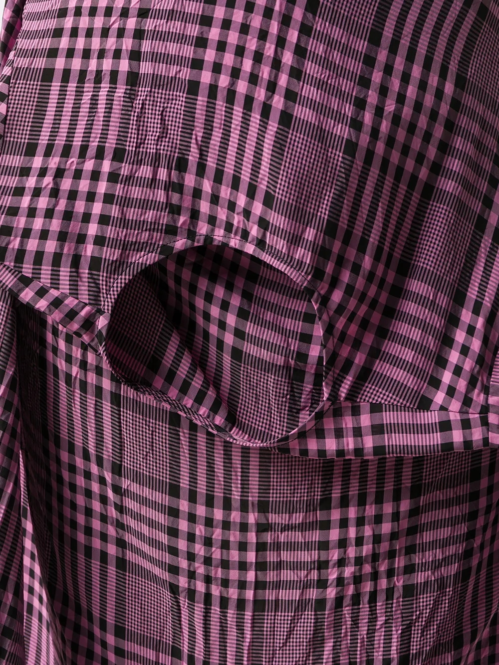 Shop Colville Plaid Asymmetric Shirt-style Skirt In Pink