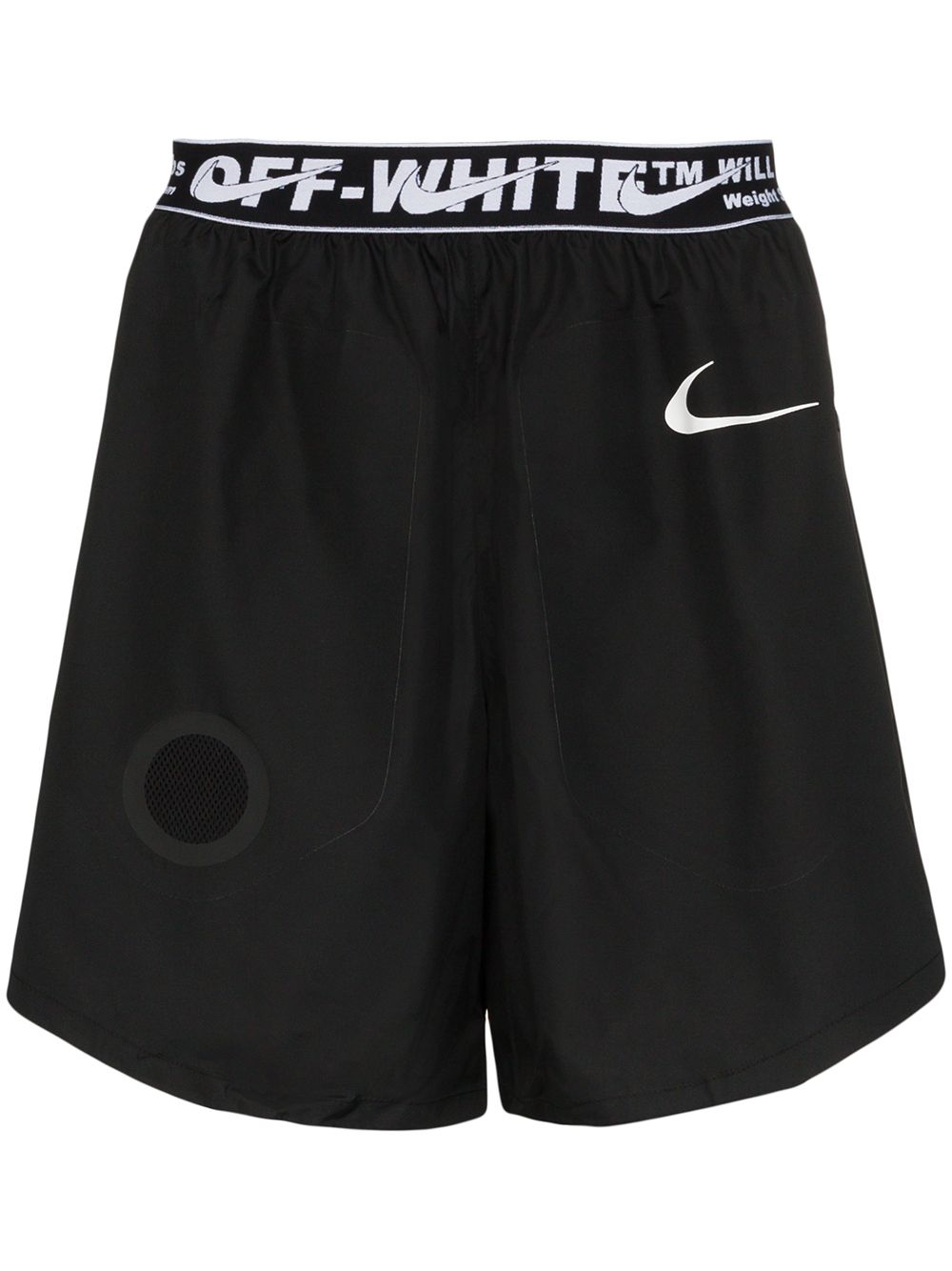 Shop Nike Logo Waistband Shorts In Black