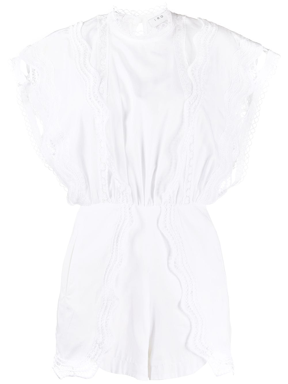 Shop Iro Crochet Trim Playsuit In White