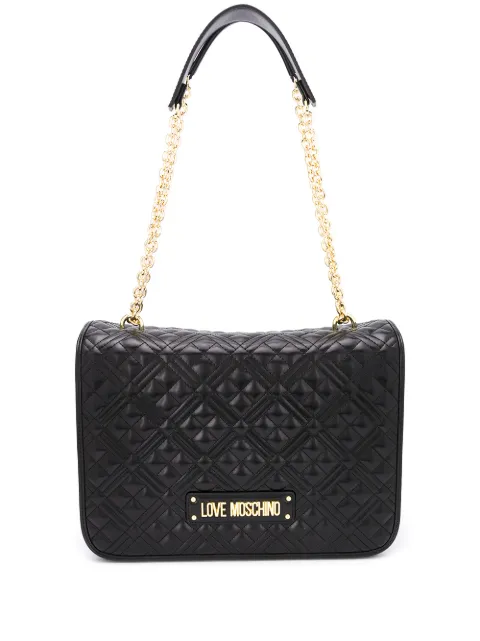 love moschino quilted faux leather crossbody bag