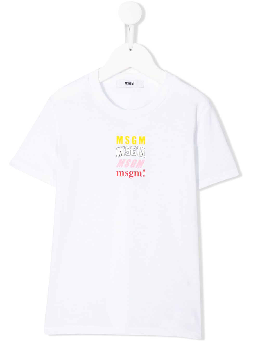 фото Msgm kids футболка с круглым вырезом и логотипом