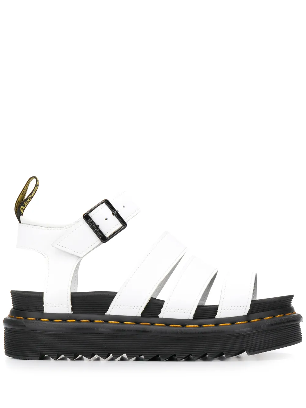 white strap platform sandals