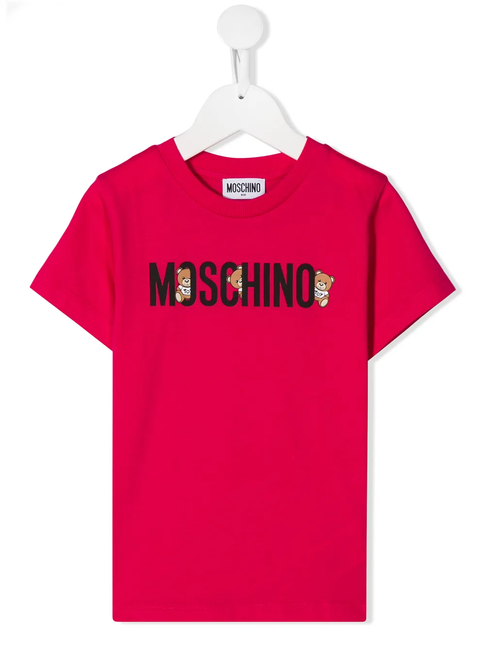 фото Moschino kids футболка с круглым вырезом и логотипом