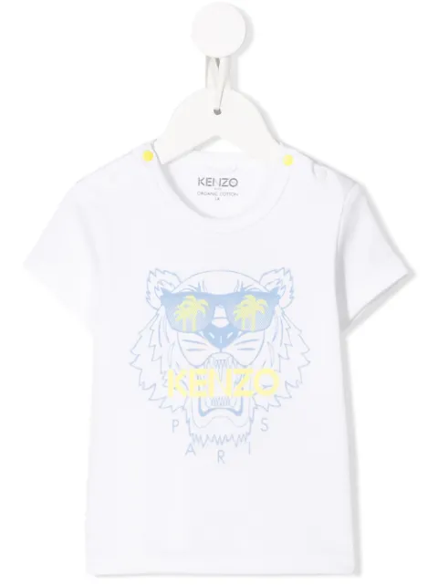 Kenzo Kids تيشيرت بأزرار جانبية وطبعة شعار الماركة