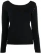 Image 1 of P.A.R.O.S.H. V-neck perforated knit top