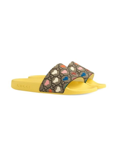 yellow gucci flip flops