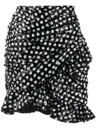 embellished ruched skirt