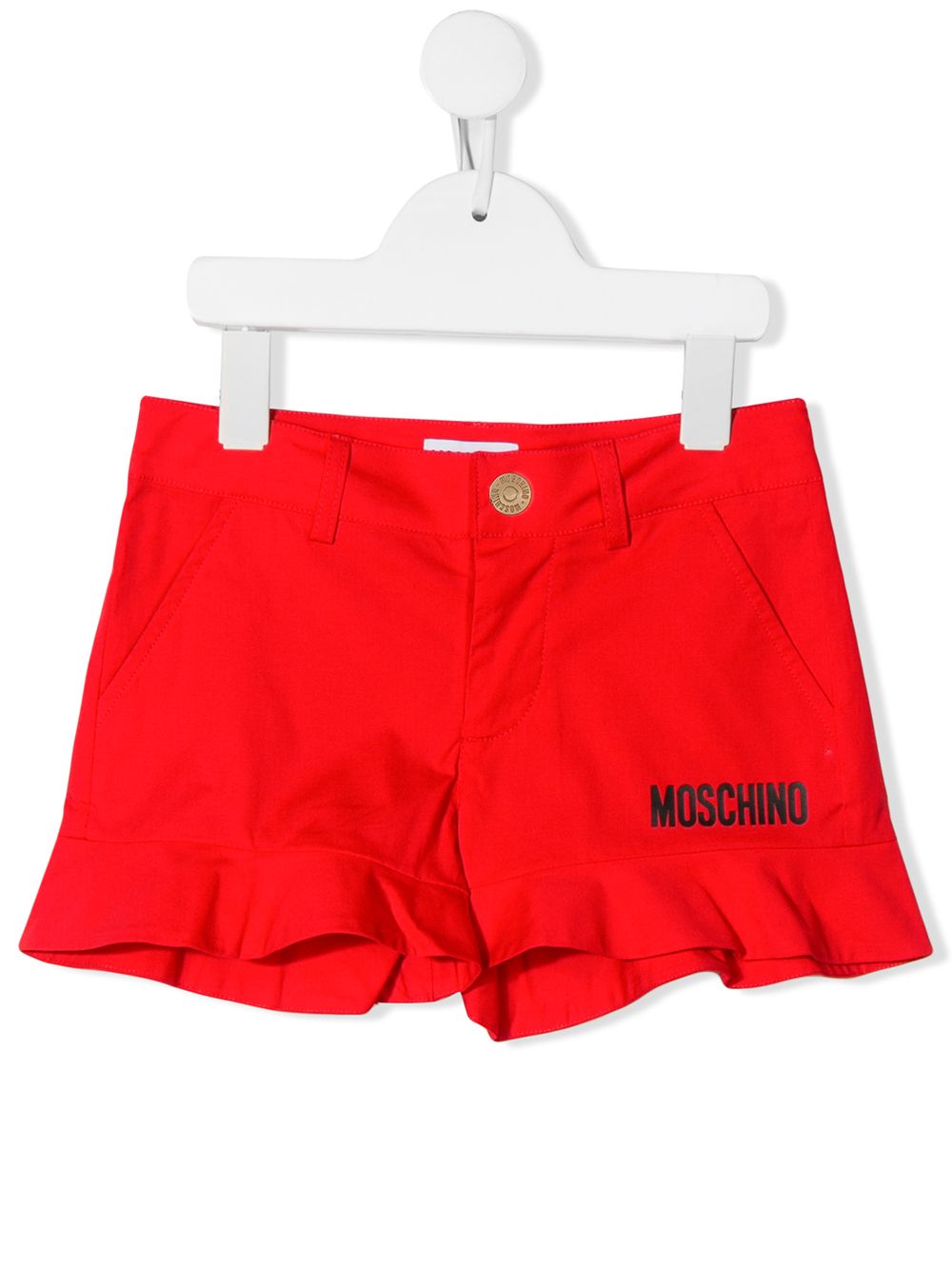 фото Moschino kids шорты с оборками и логотипом