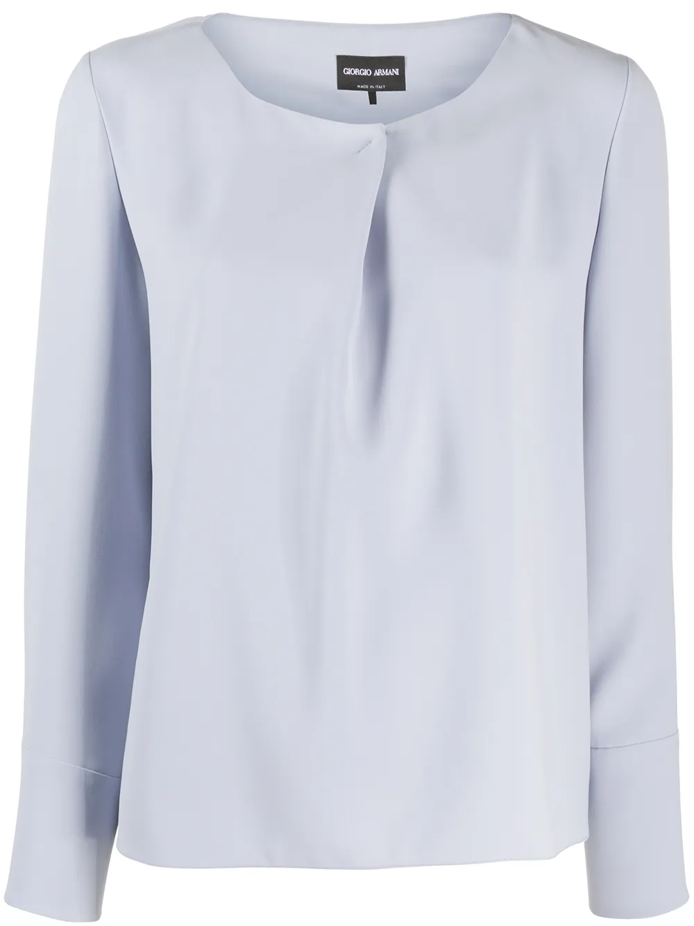 

Giorgio Armani blusa manga larga con detalle de pliegue - Azul