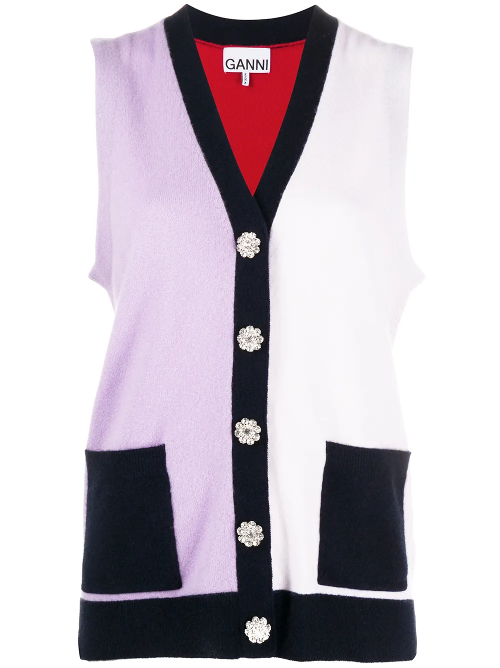 GANNI Cardigan Ohne Ärmel groAB bIipe GANNI Cardigan Ohne Ärmel groAB bIipe
