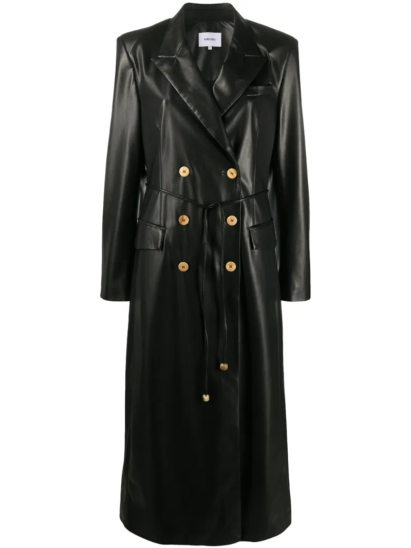 NANUSHKA MANILA VEGAN LEATHER COAT