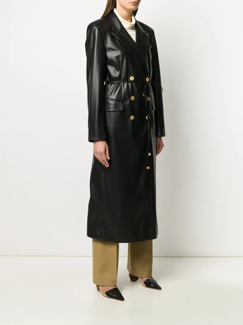 NANUSHKA MANILA VEGAN LEATHER COAT