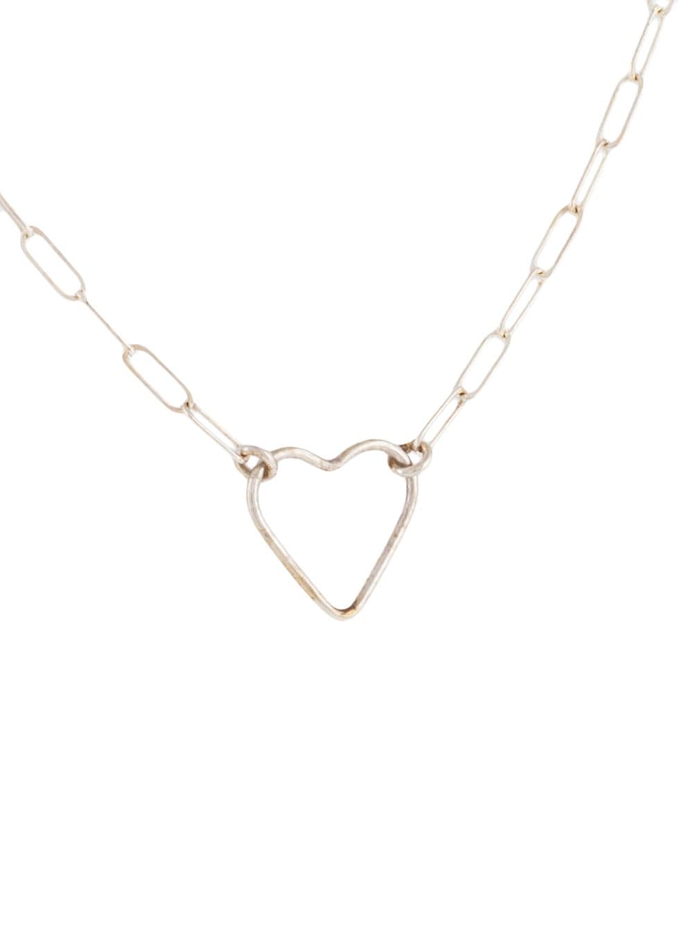 Shop Petite Grand Heart fine chain necklace with Express Delivery ...