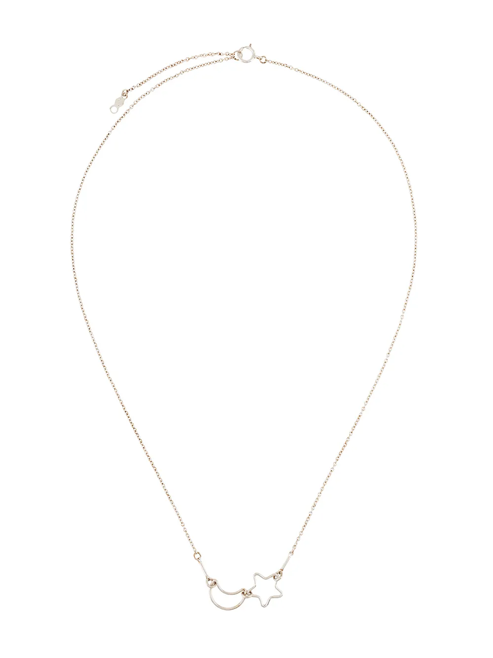 

Petite Grand collar con cadena Moon & Star - Plateado