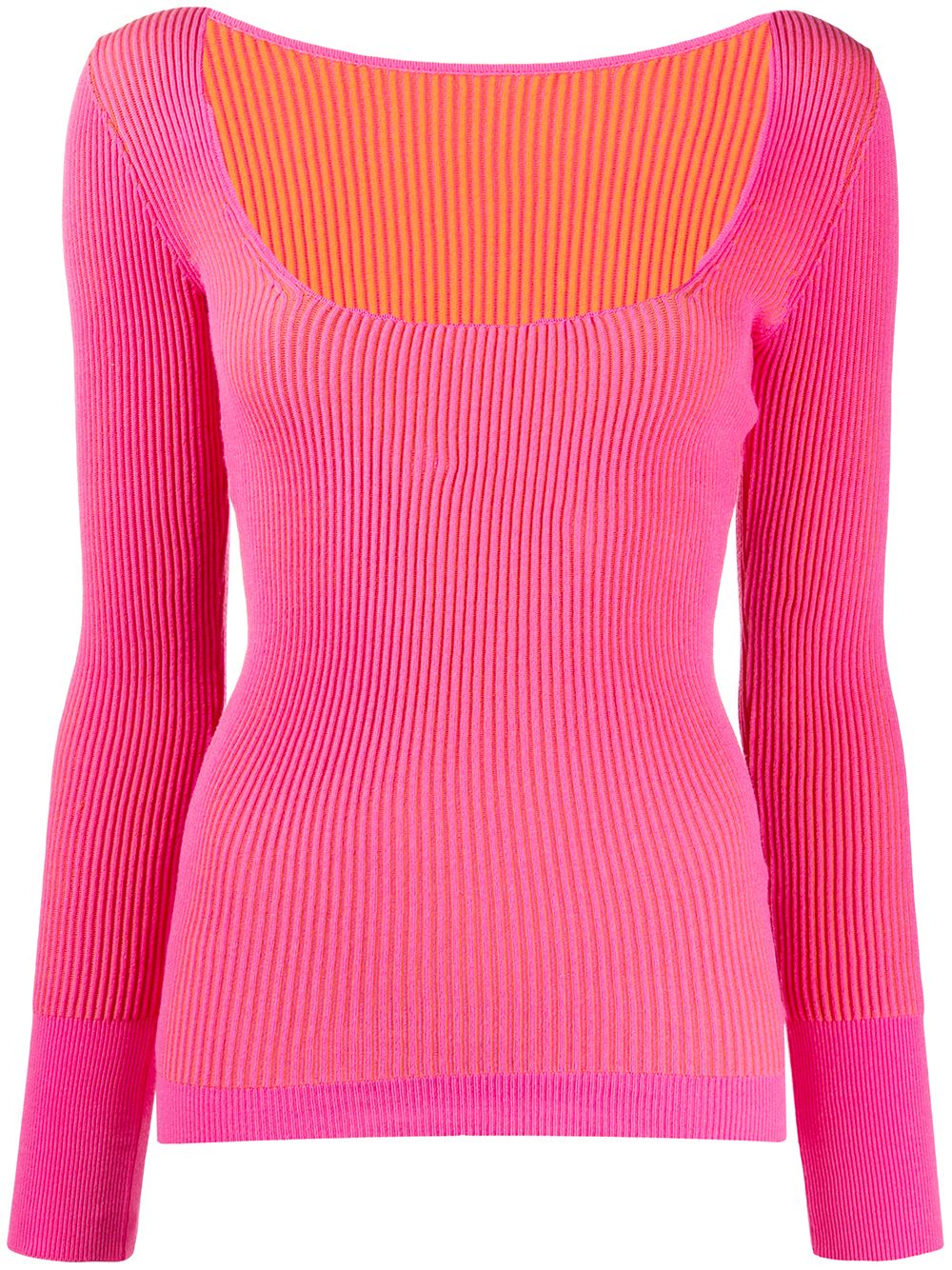JACQUEMUS LA MAILLE ROSA KNITTED TOP