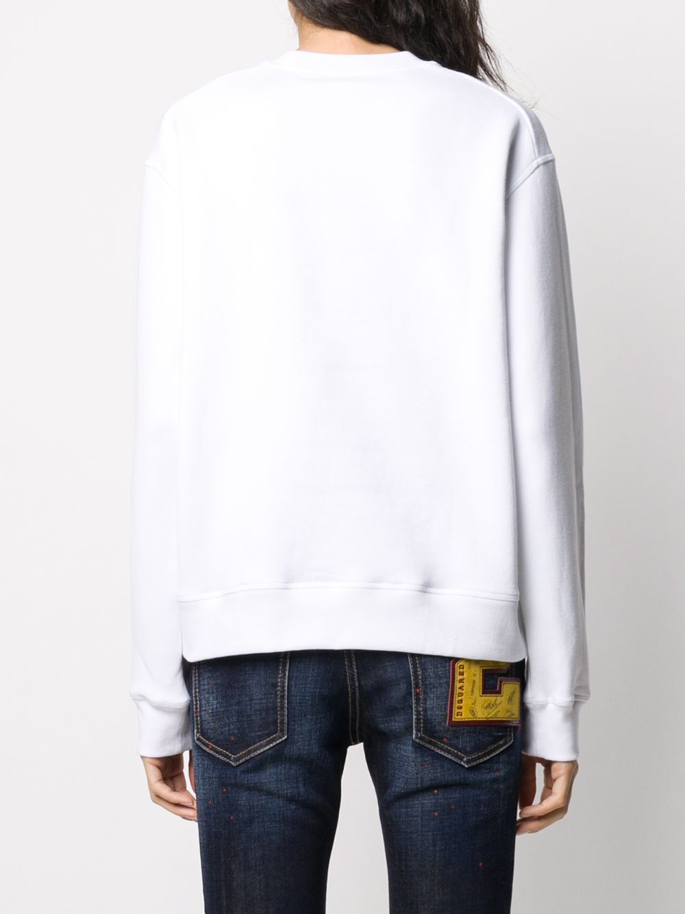 Shop Dsquared2 Icon Print Sweatshirt In White