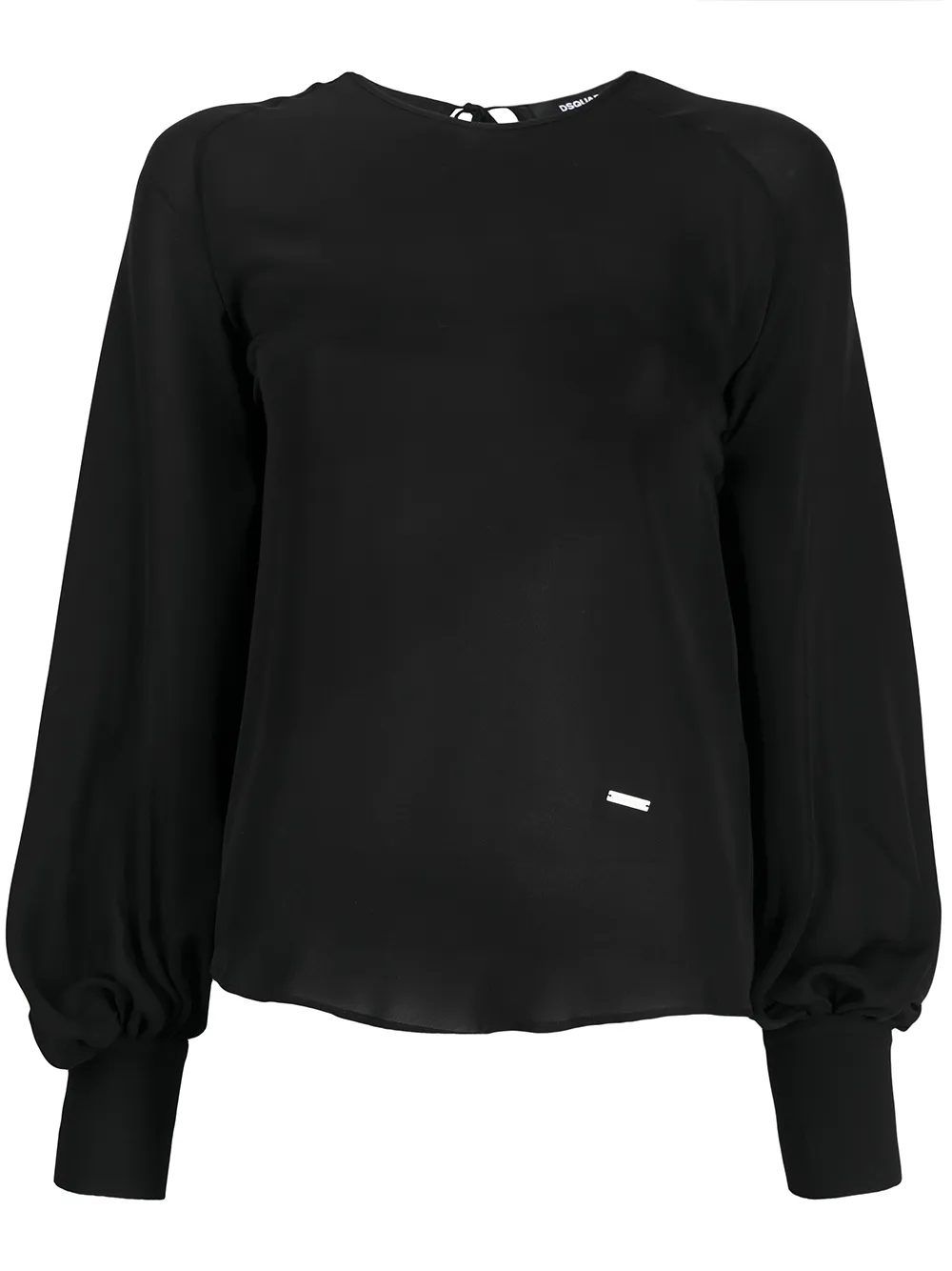 Click to view more detailed imagery on our partner's website Dsquared2 Bishop Sleeve Blouse In Black