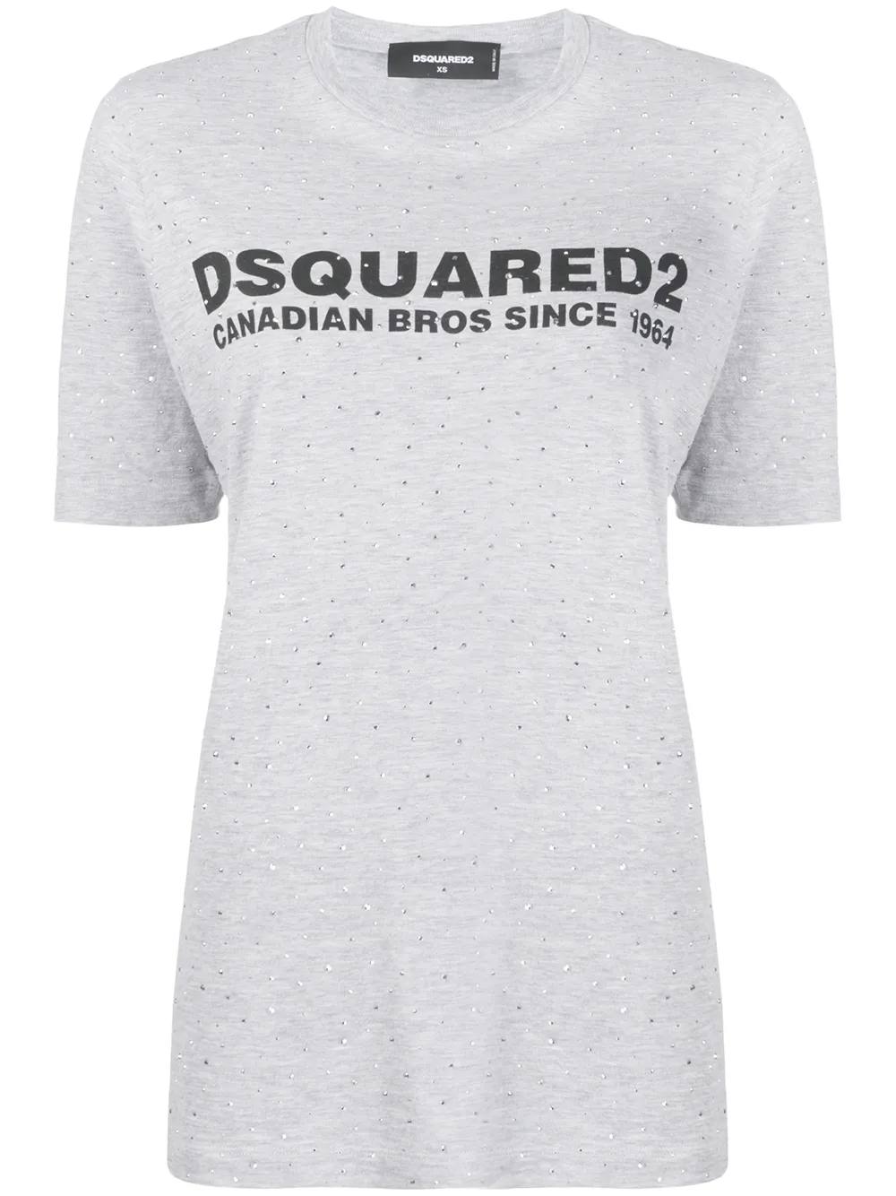 

Dsquared2 playera con logo con apliques - Gris