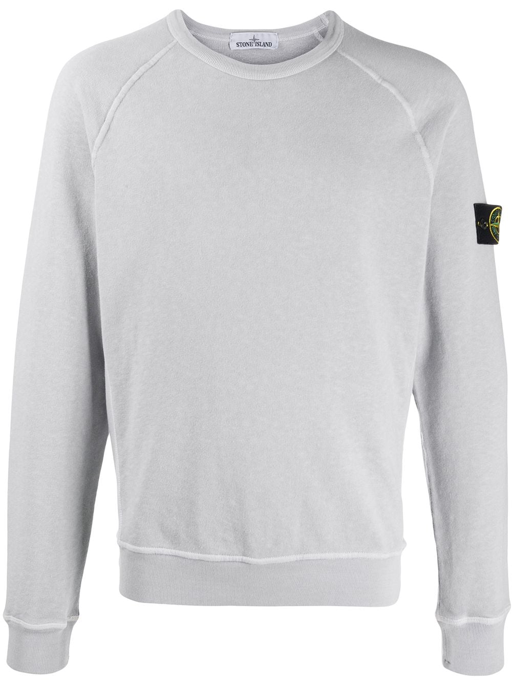 Stone Island Tonal Piped-seam Sweatshirt In Grey