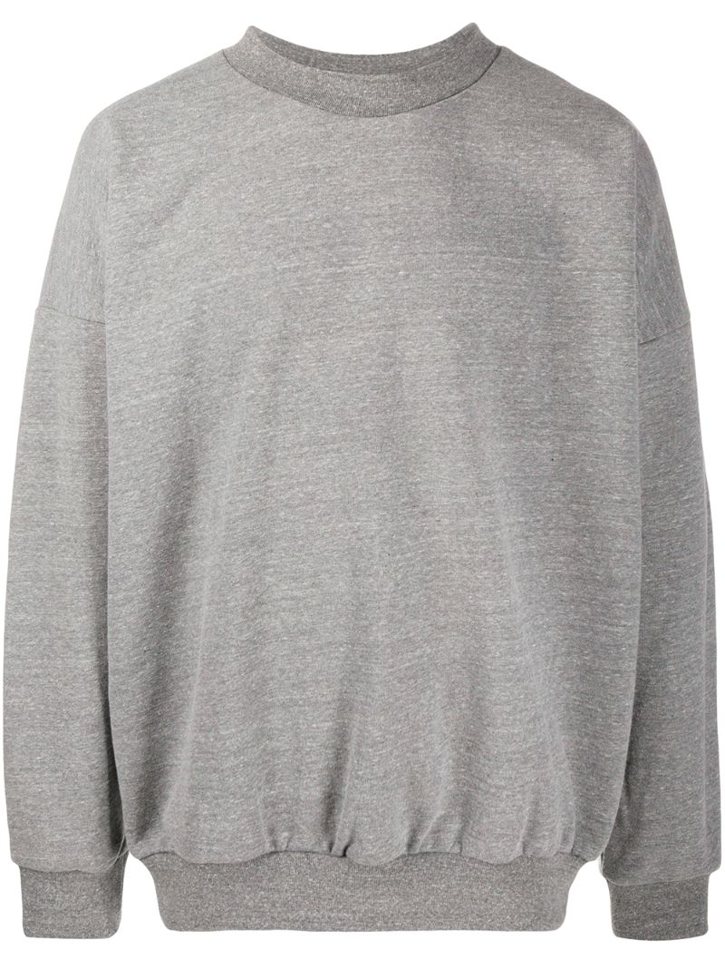 Shop Fear Of God Crew Neck Sweatshirt In Grey