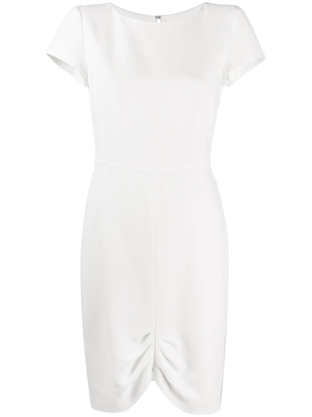 EMPORIO ARMANI GATHERED-HEM MIDI DRESS 