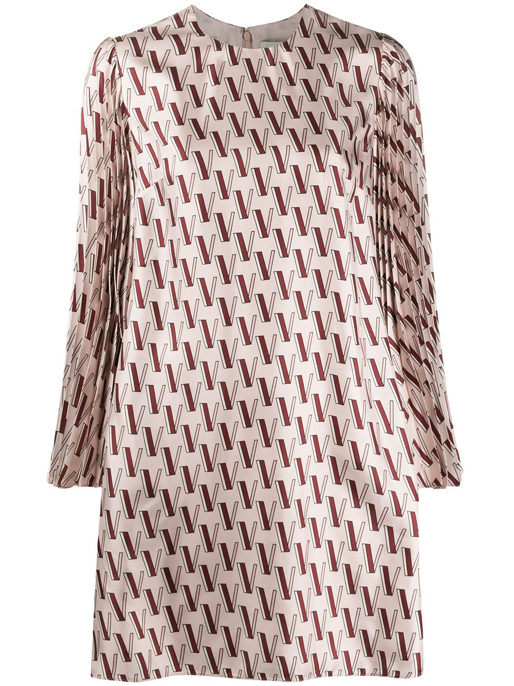 Shop Valentino Monogram Print Shift Dress In Pink