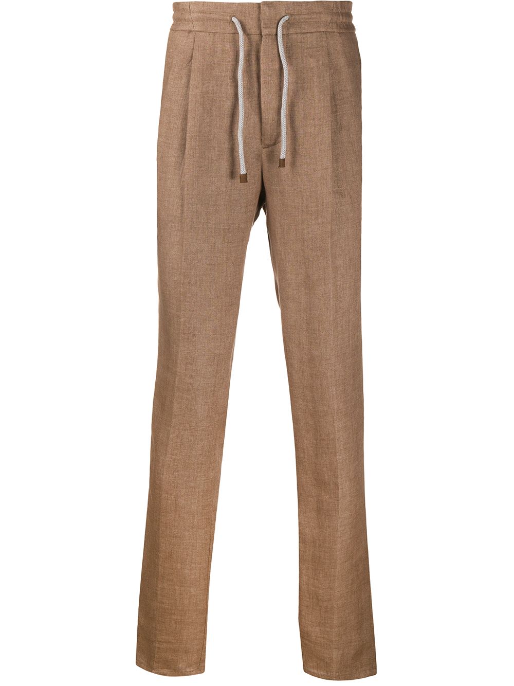 Brunello Cucinelli Gerade Hose Mit Kordelzug In 棕色