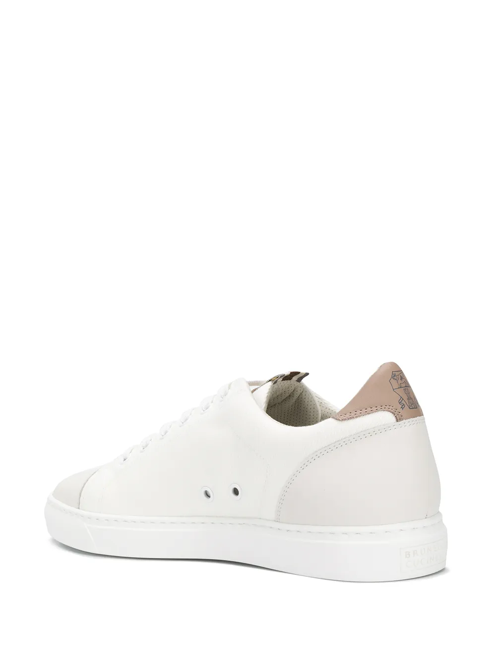 Brunello Cucinelli Sneakers met colourblocking Wit