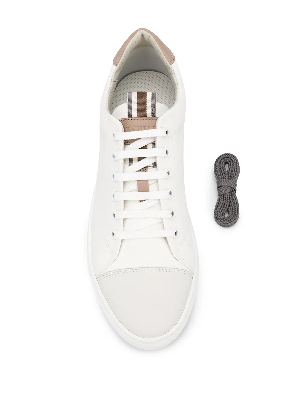 Brunello Cucinelli Sneakers met colourblocking Wit
