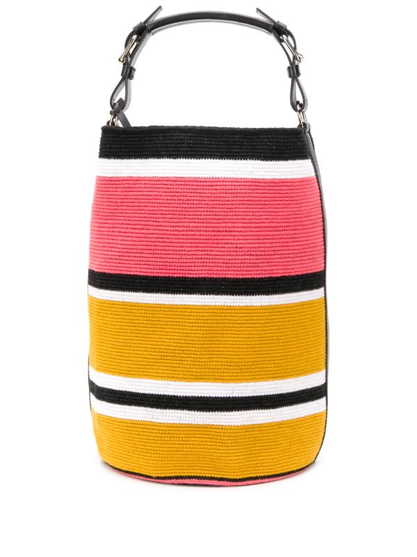 striped tote