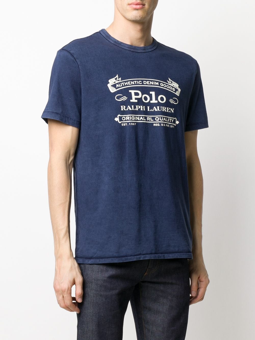 Shop Polo Ralph Lauren logo print short-sleeve T-shirt with Express ...