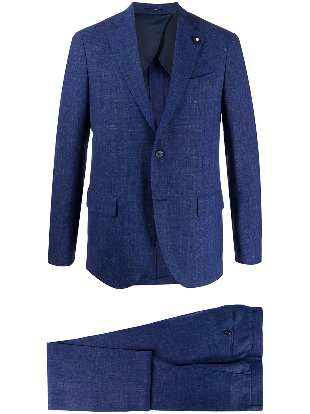 Lardini Fitted Two-piece Suit In Blue