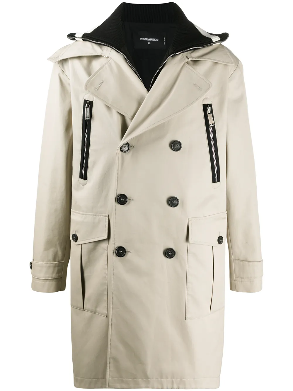 double-breasted trench coat