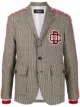 Image 1 of Dsquared2 houndstooth varsity wool blazer
