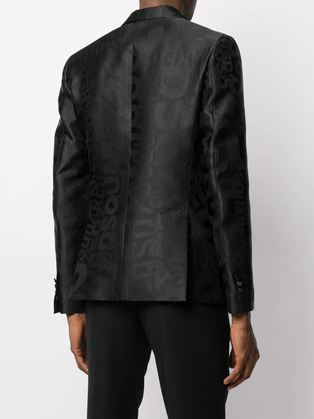 DSQUARED2 Blazer met logo jacquard Zwart