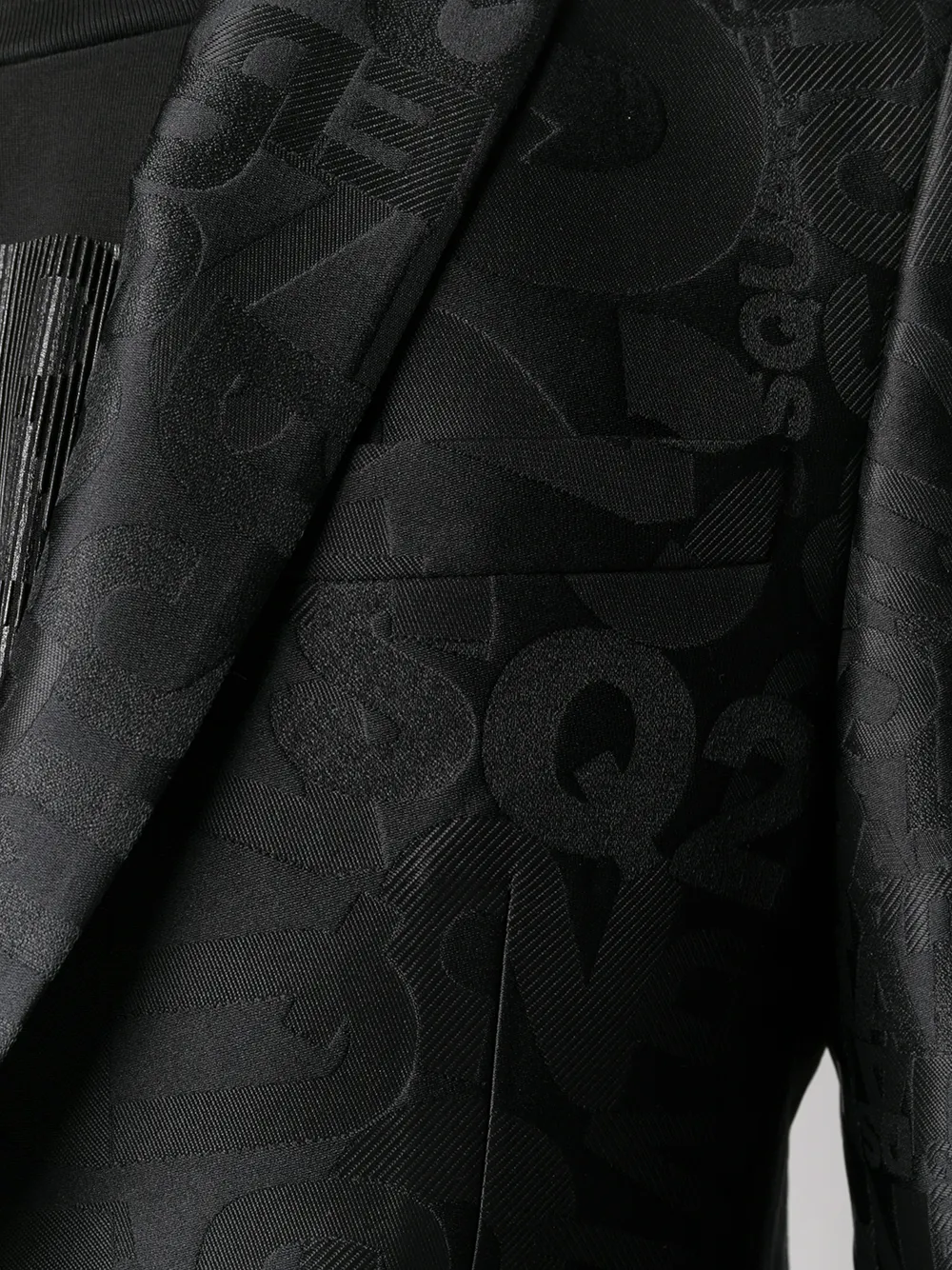 DSQUARED2 Blazer met logo jacquard Zwart