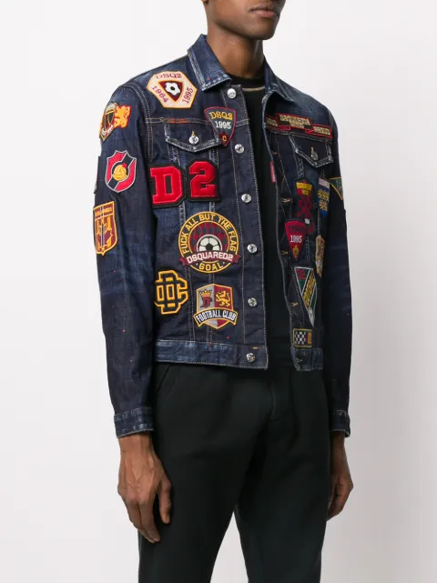dsquared denim jacket patches