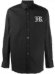 Image 1 of John Richmond logo print long-sleeved shirt