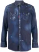 Image 1 of Dsquared2 distressed details denim shirt