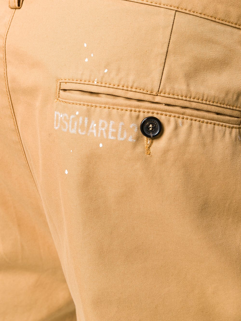 фото Dsquared2 укороченные брюки с эффектом потертости