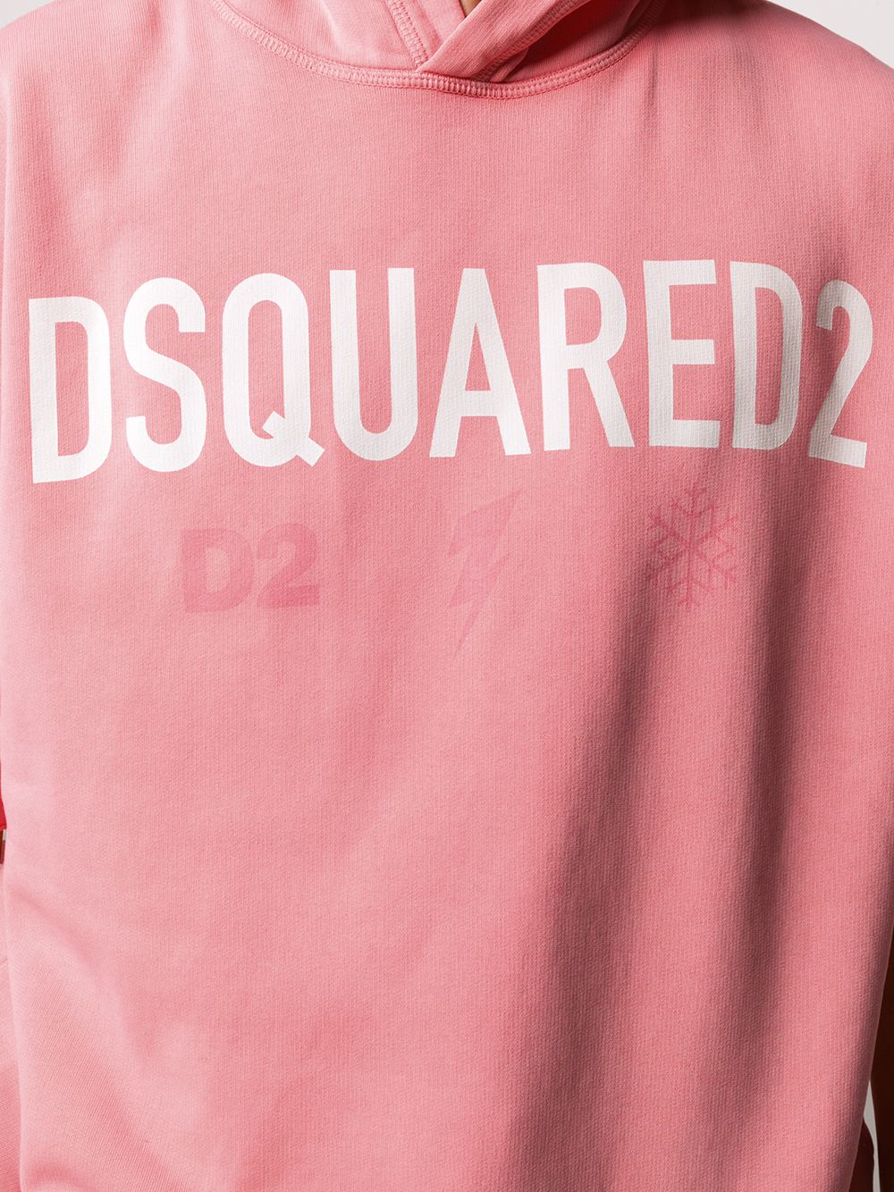 фото Dsquared2 толстовка с капюшоном и короткими рукавами