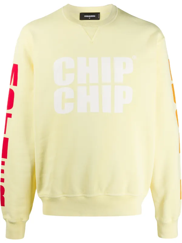 dsquared2 yellow sweatshirt