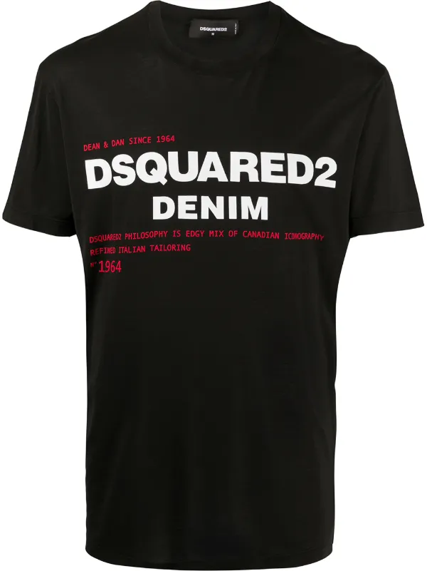 Shop Dsquared2 logo print T-shirt with Express Delivery - FARFETCH