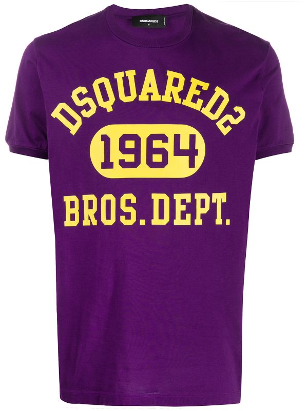dsquared2 printed crew neck t shirt