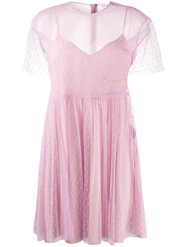 polka dot pleated dress