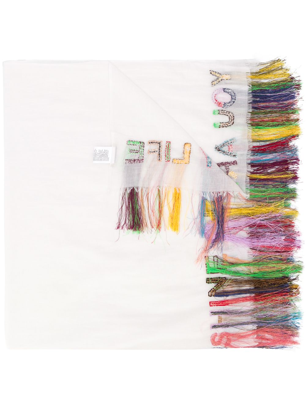 фото Faliero sarti fringed embroidered scarf