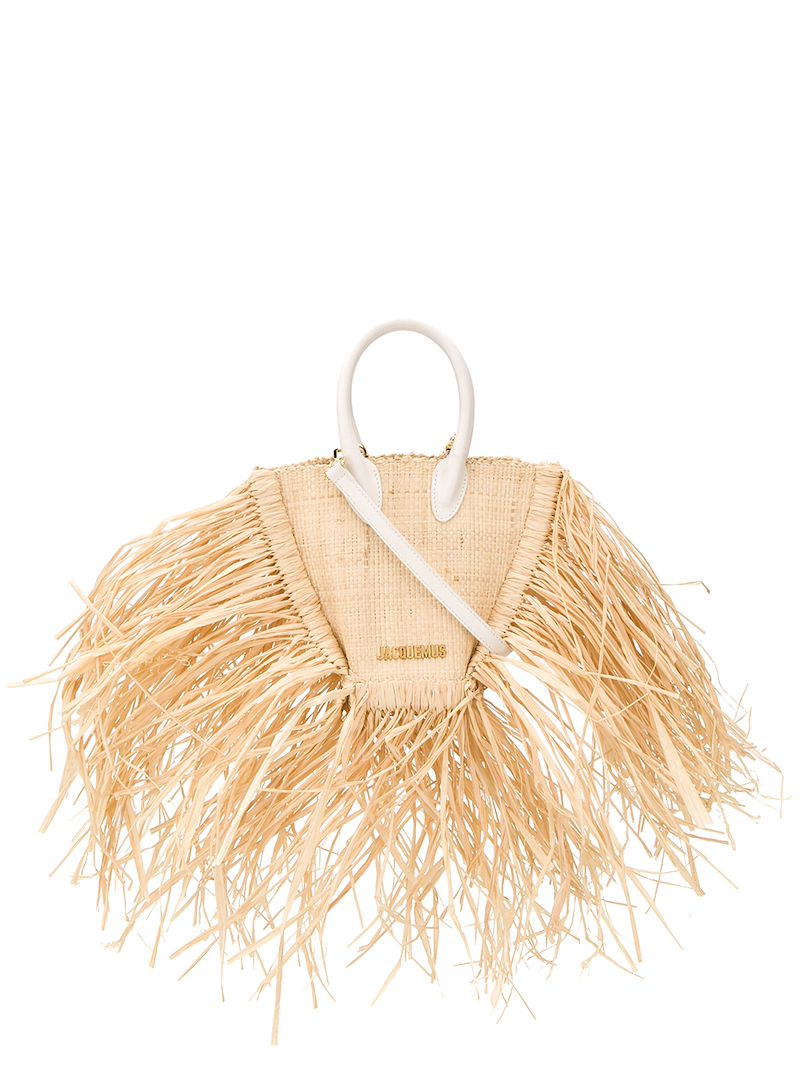 JACQUEMUS LE PETIT BACI RAFFIA TOTE