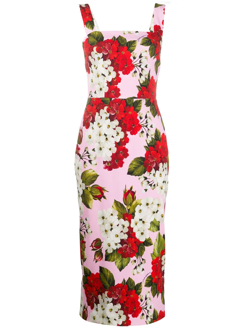 DOLCE & GABBANA FLORAL MIDI DRESS