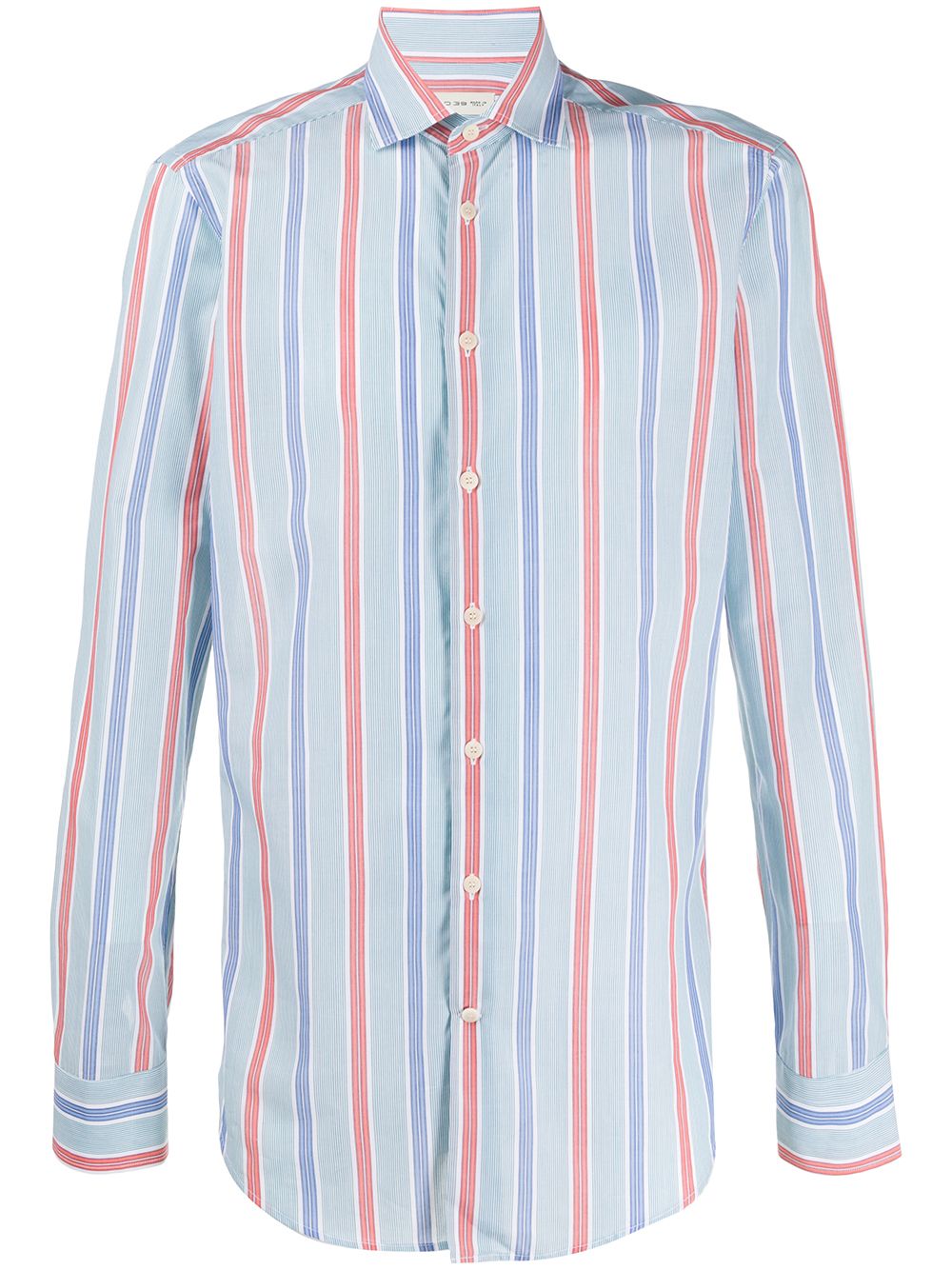 Etro Striped Long-sleeved Shirt In Green