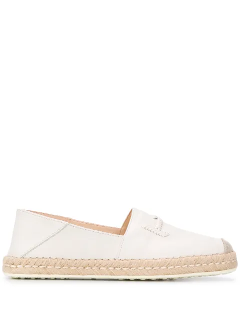 Tod's stitched logo espadrilles